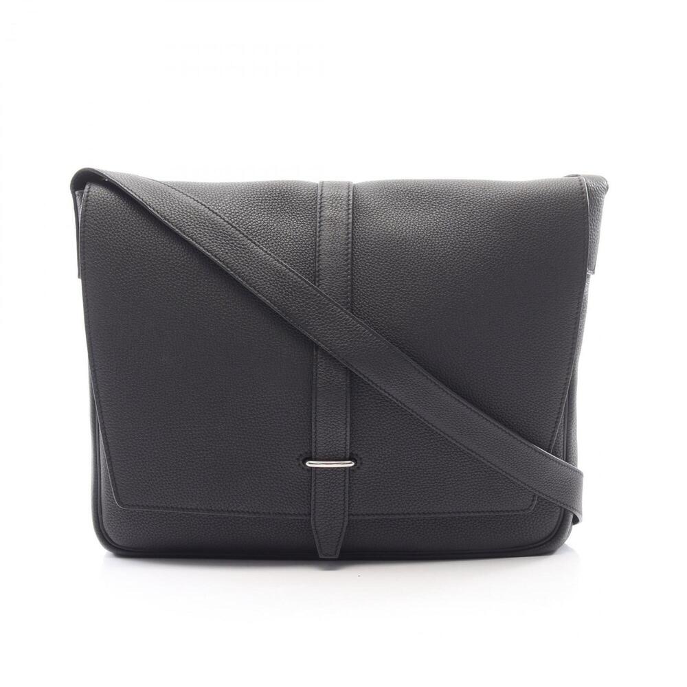 Hermes Steve Wright Shoulder Bag/Handbag, Leather, Togo Men's, Black